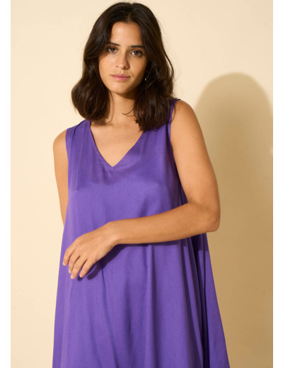Robe midi à col V