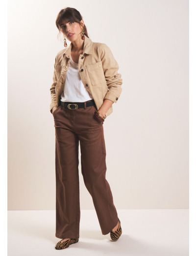 Pantalon droit taille haute
