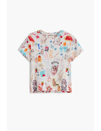 T-Shirt À Manches Courtes En Maille – Fille