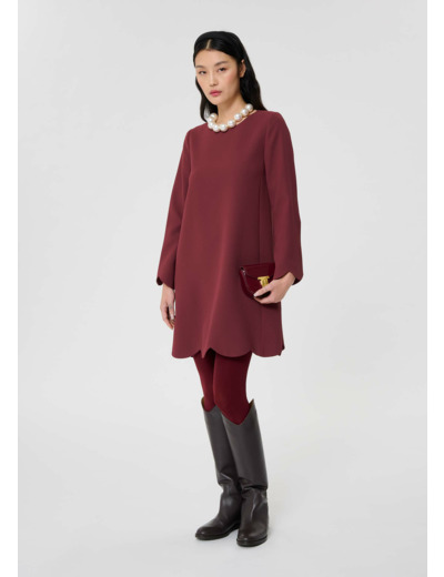 Robe Ruoda Bordeaux en Polyester