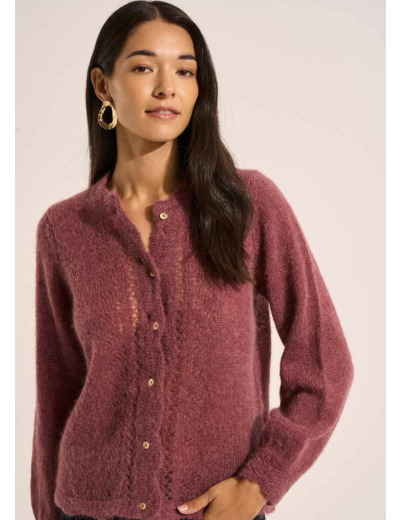 Gilet détails dentelle