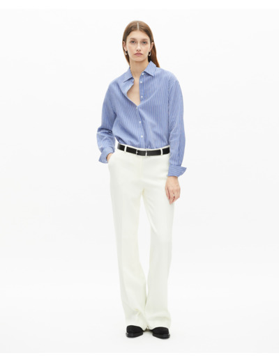 Chemise à rayures bleue