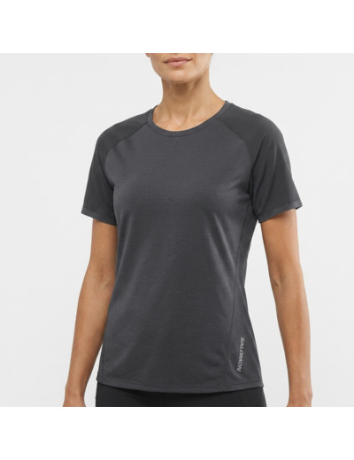 Outline Ss Tee Deep Black