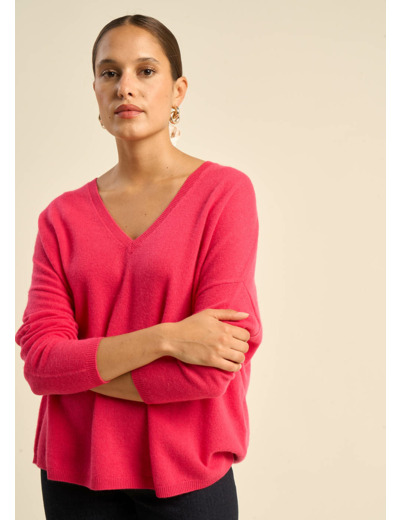Pull en 100% cachemire à Col V