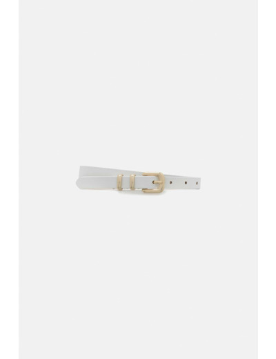 Ceinture fleur en croûte de cuir