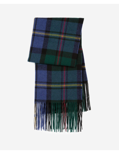 Echarpe en tartan bleue et verte green multico