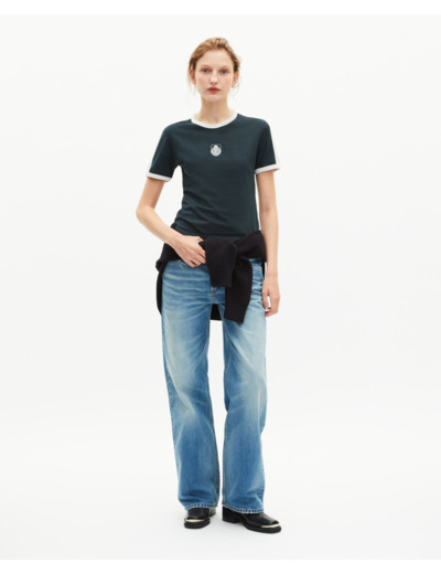 T-shirt avec blason vert foncé green