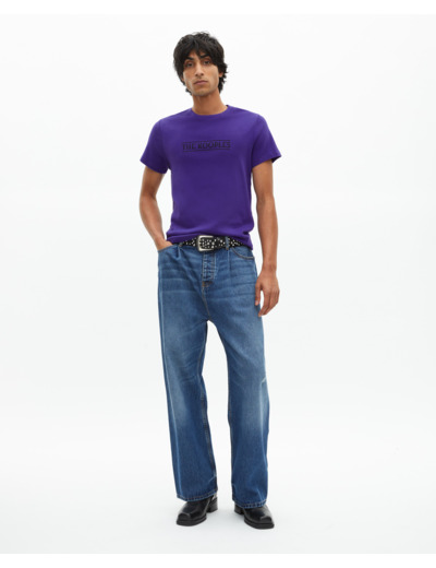 T-shirt avec imprimé violet electric blue