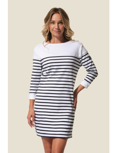 Robe femme manches 3/4 COTON Florence