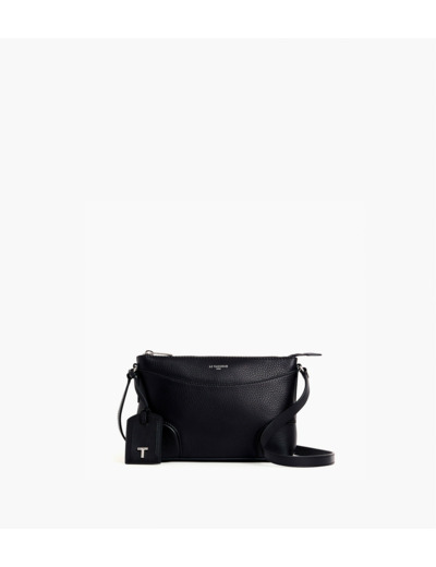 Petit sac bandoulière Romy en cuir grainé et lisse