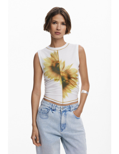 T-Shirt Sans Manches En Maille – Femme