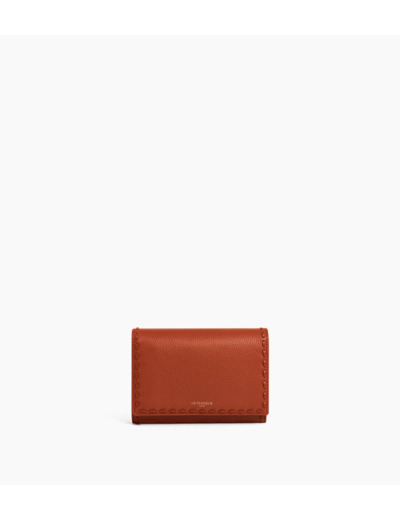 Portefeuille Emilie en cuir grainé et lisse