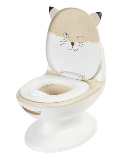 Mini toilette Renard, Pot avec bruit de chasse d'eau Blanc Et Marron