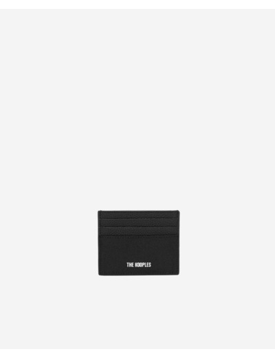 Porte-cartes en canvas et cuir grainé noir black