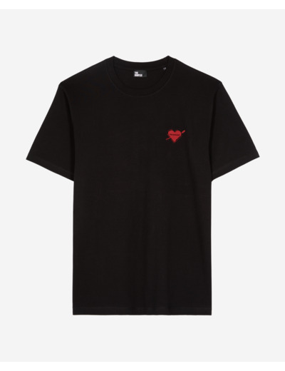 T-shirt avec flocage coeur noir black