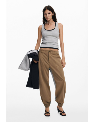 Pantalon Long En Tissu – Femme