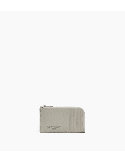 Porte carte large zippé Emile en cuir signature T