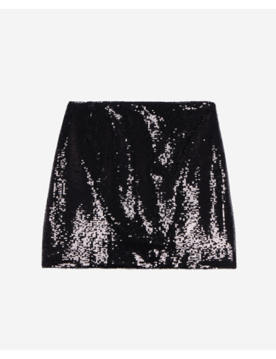 Jupe courte à sequins noire black