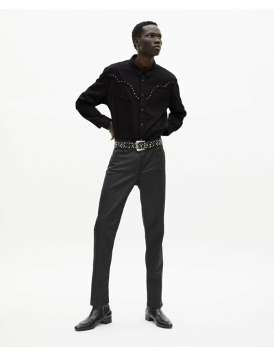 Chemise style western noire black