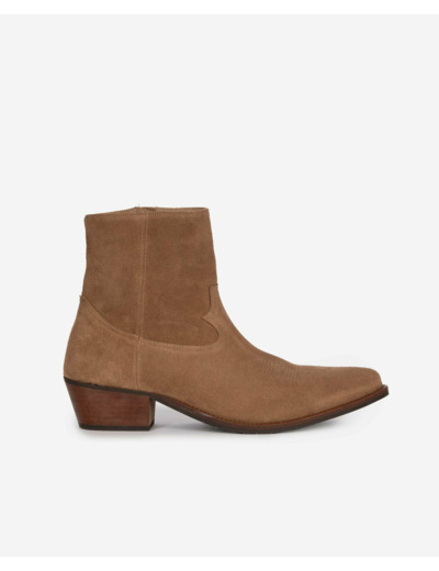 Santiags en cuir brown