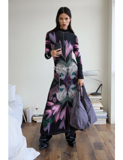 Robe À Manches Longues En Maille – Femme