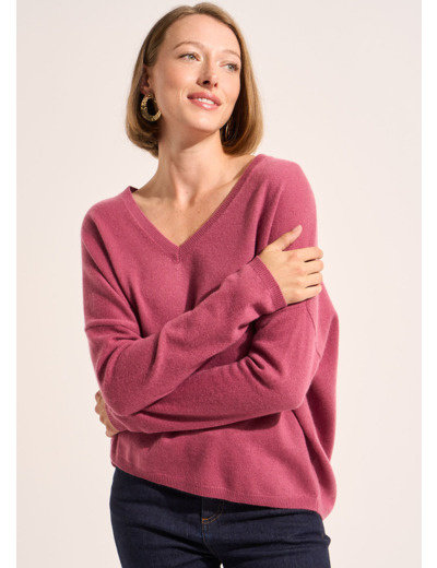 Pull en 100% cachemire à Col V