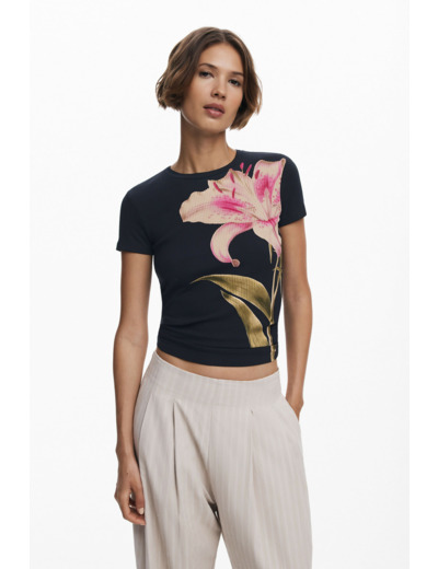T-Shirt À Manches Courtes En Maille – Femme