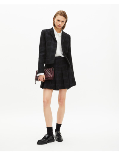 Veste tailleur courte marine bleu