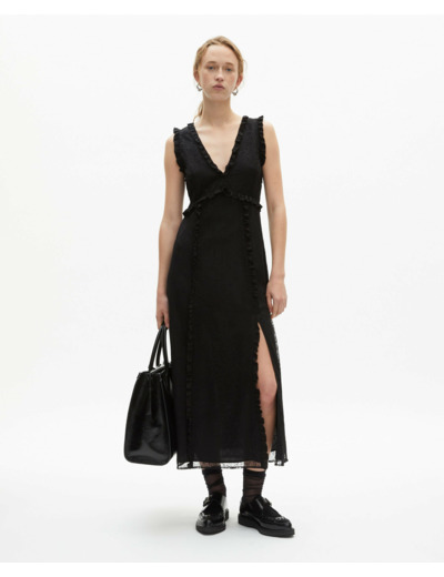 Robe longue decollete black