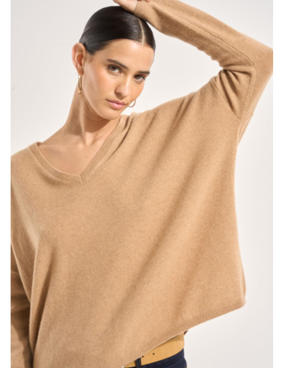 Pull en 100% cachemire à Col V