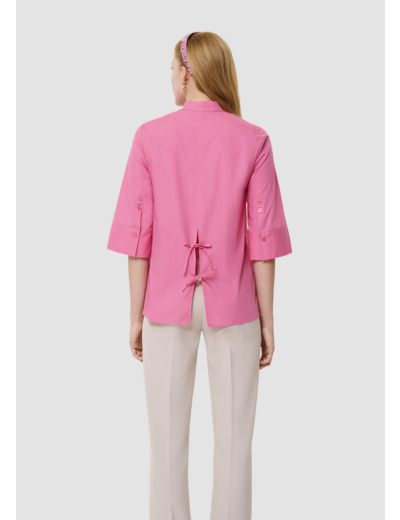 Chemise Clem rose en popeline
