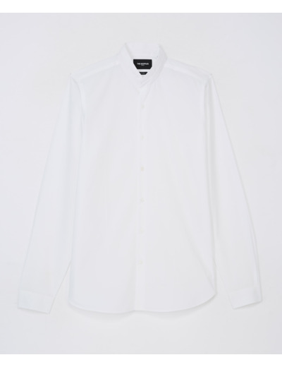 Chemise en popeline col officier
