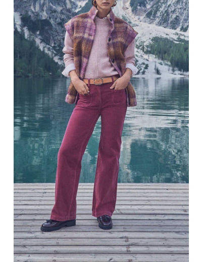 Pantalon flare en velours LUNA