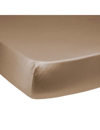 Drap housse Harmonie Satin de coton coloris Caramel