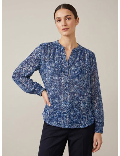 Blouse fluide imprimé végétal - AKINA