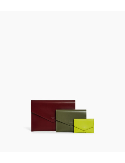 Trio de pochettes Charlotte en cuir lisse