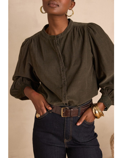 Blouse SENNA en 100% coton velours
