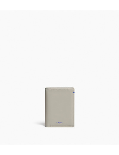 Portefeuille vertical moyen modèle zippé 2 volets Martin en cuir lisse