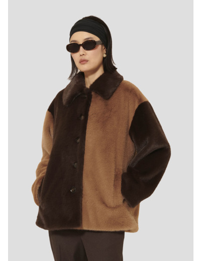 Manteau Magritte Chocolat en Polyester