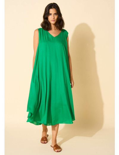 Robe midi à col V