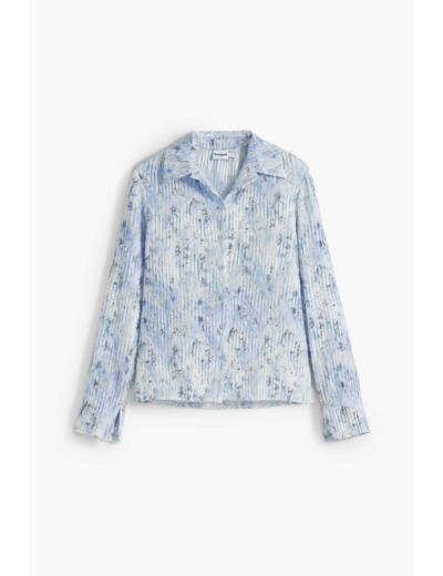 Chemise À Manches Longues En Tissu – Femme
