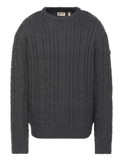 Pull col rond en maille torsadée