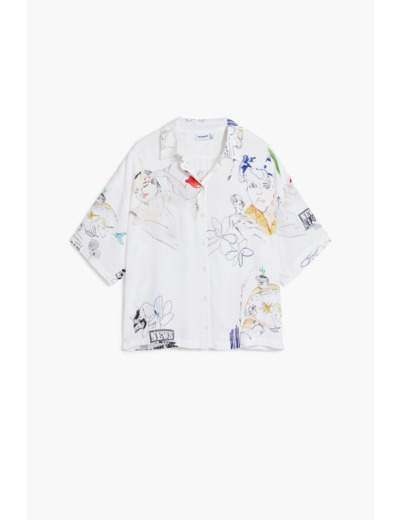 Chemise À Manches Courtes En Tissu – Femme