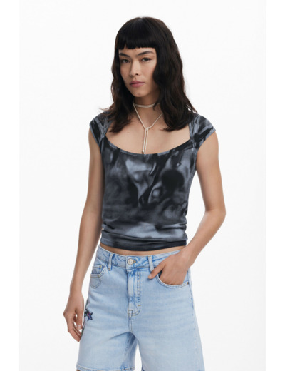 T-Shirt À Manches Courtes En Maille – Femme