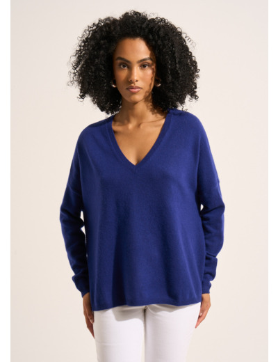 Pull en 100% cachemire à Col V
