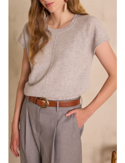 Pull SANS MANCHES BILL 100% cachemire