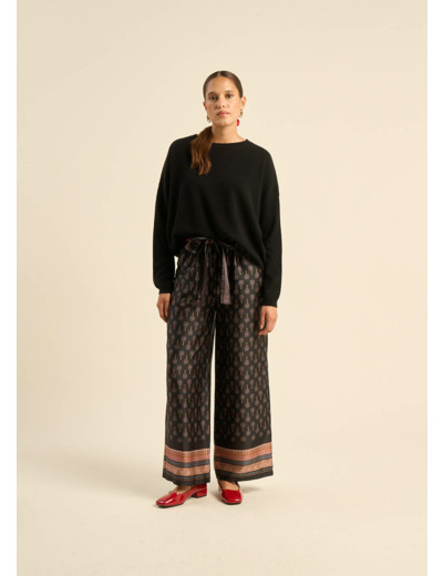 Pantalon large imprimé