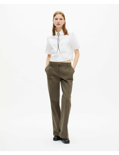 Pantalon large kaki