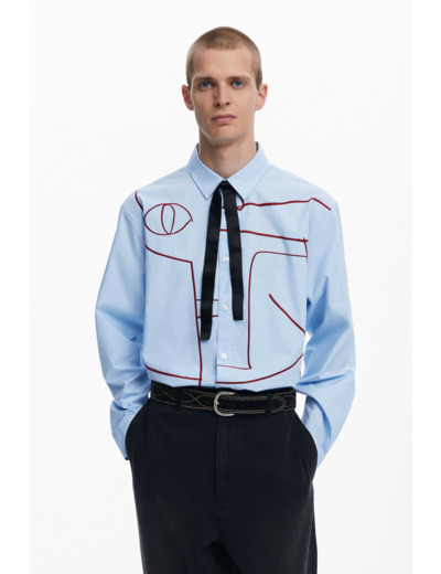 Chemise À Manches Longues En Tissu – Homme