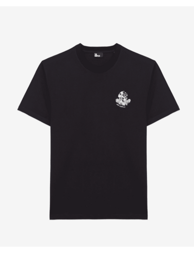 T-shirt manches courtes broderie skull black